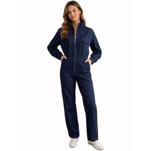 The Only Jane Jump Two Denim High Neck Boiler-suit Blue 8